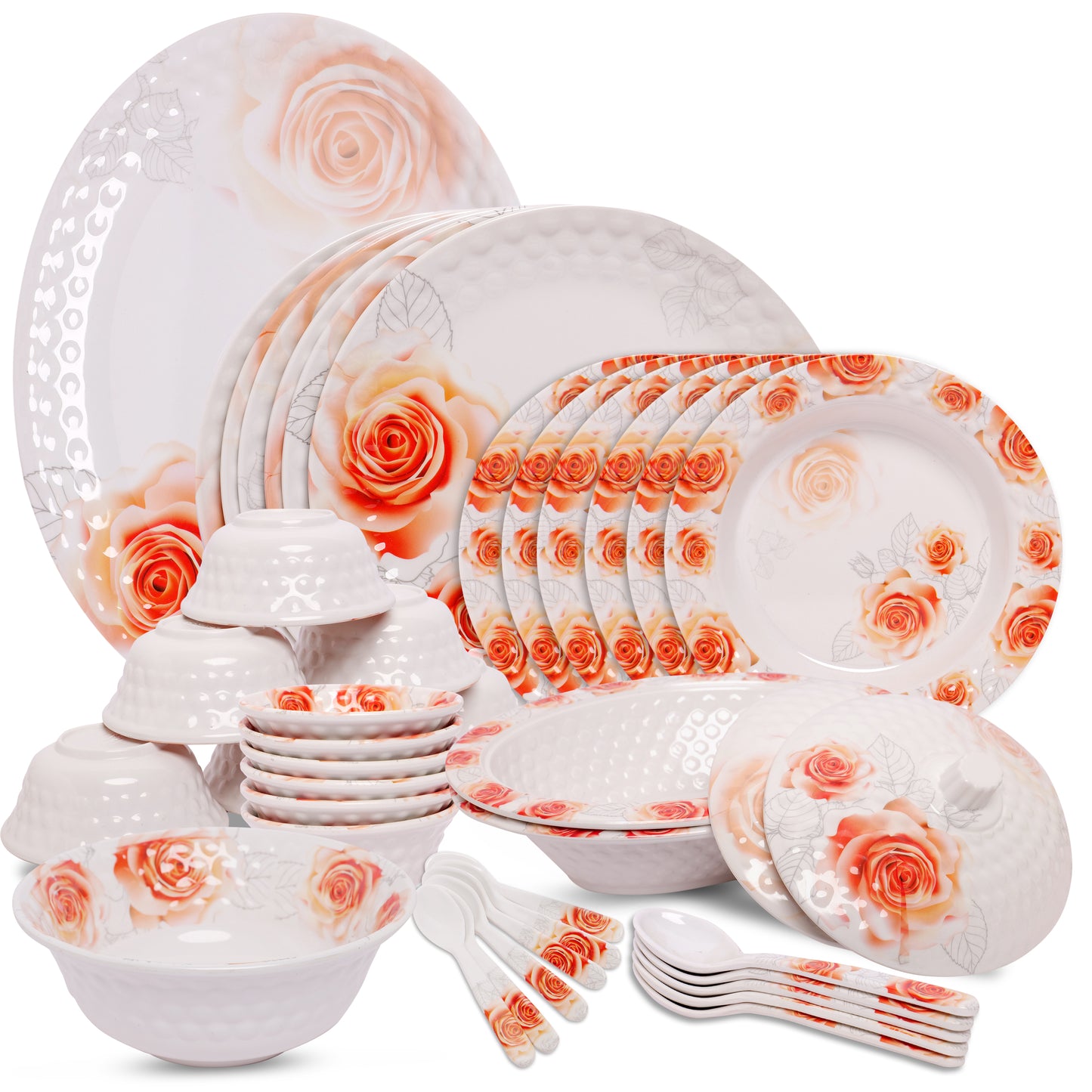 Venus 46 Pieces Melamine Dinner and Serving Set - Homeproindia.com