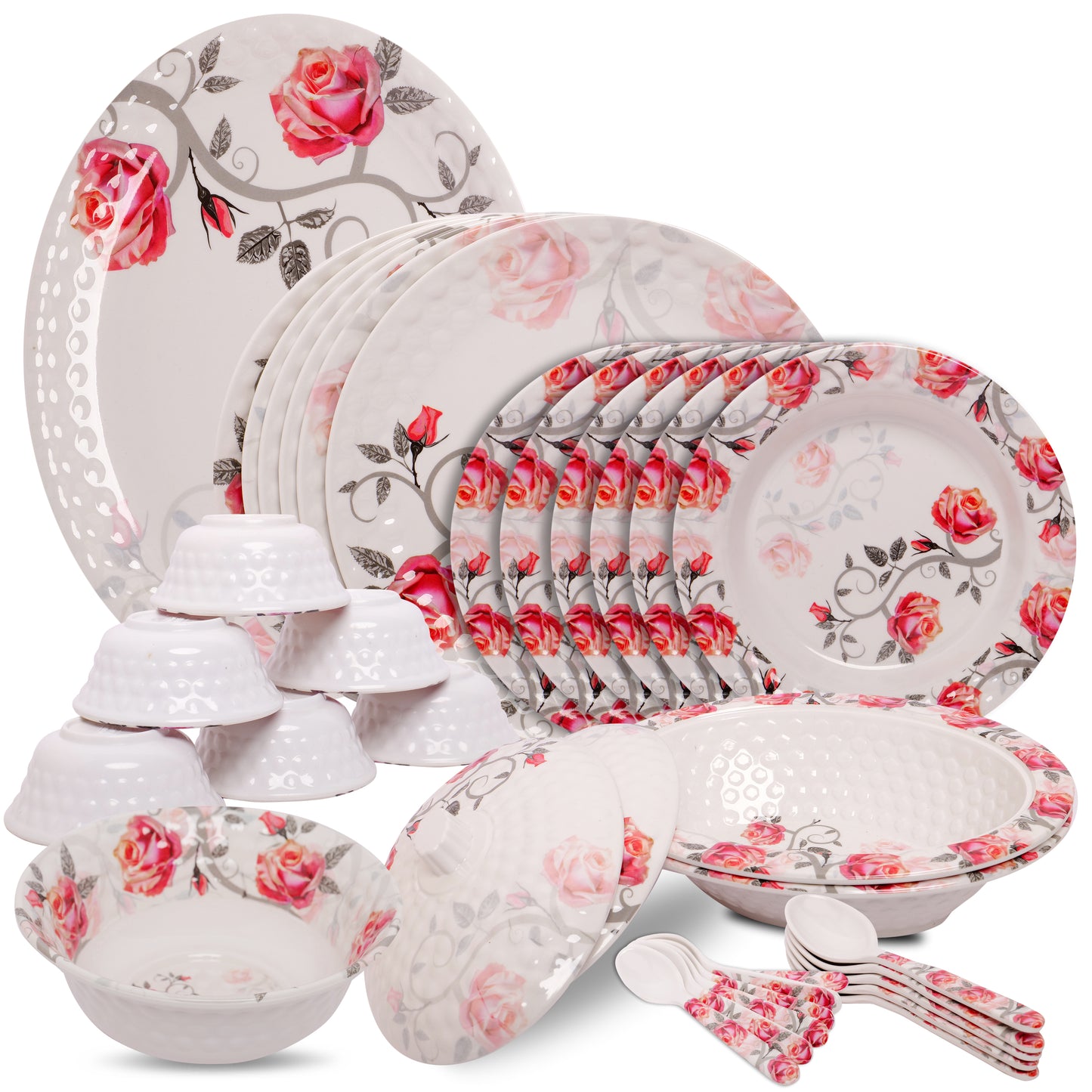 Venus 46 Pieces Melamine Dinner and Serving Set - Homeproindia.com