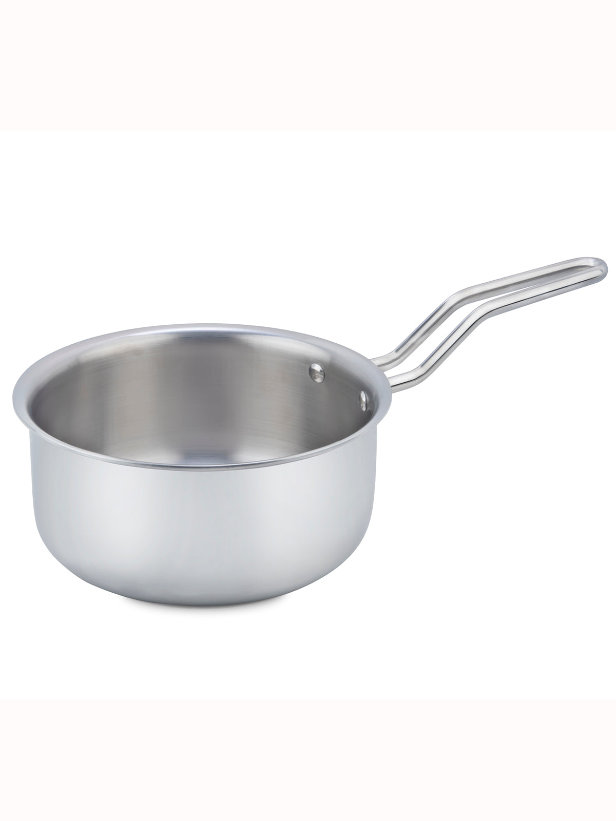 HOME-PRO Triply Stainless Steel Sauce Pan 14cm Diameter with lid 1.1L Capacity