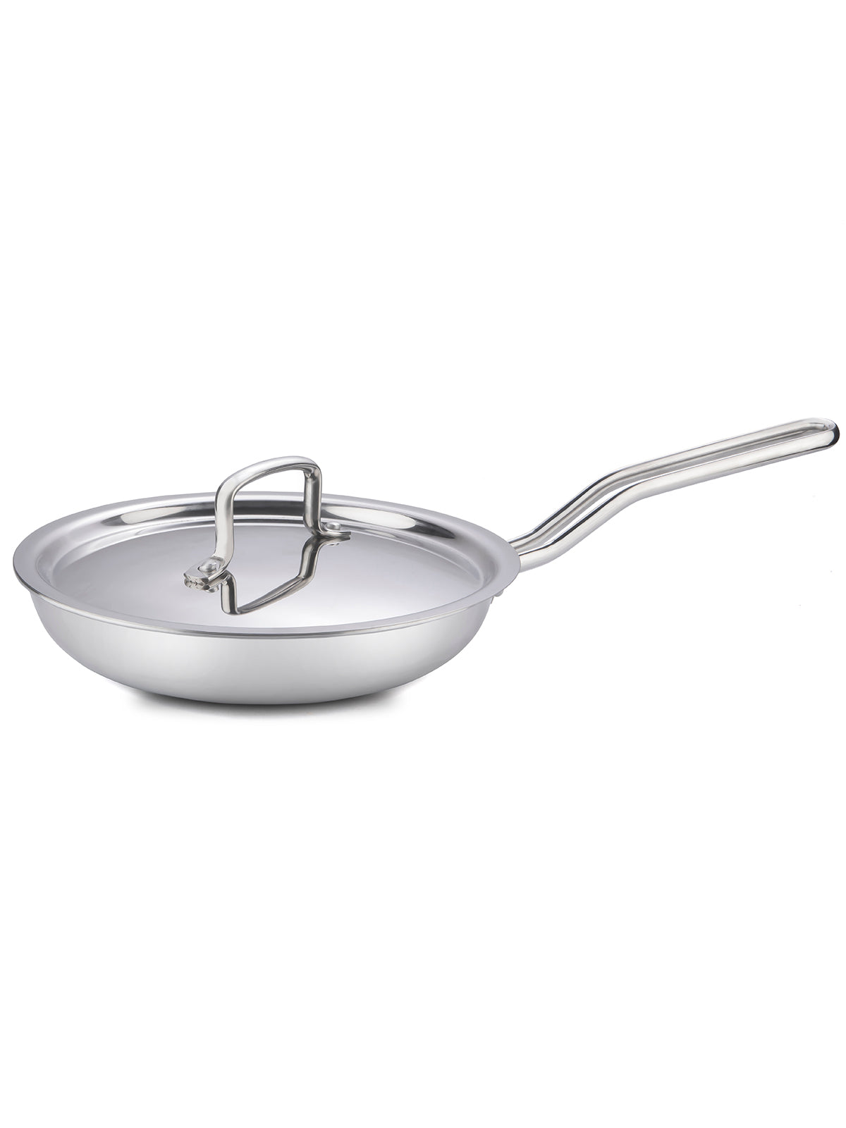 HOME-PRO Triply Stainless Steel Fry Pan 26cm Diameter with lid 1.9L Capacity