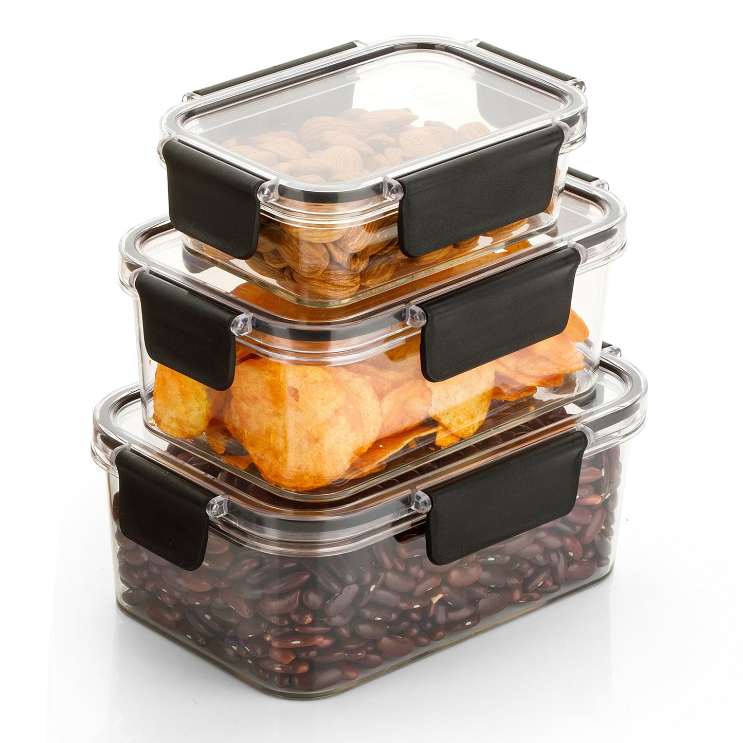 Food Storage Transparent Container Set of 3 - Homeproindia.com
