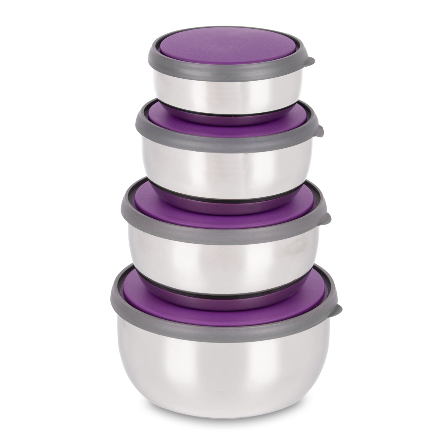 Purple Mixing Bowls Set with Lid - Homeproindia.com