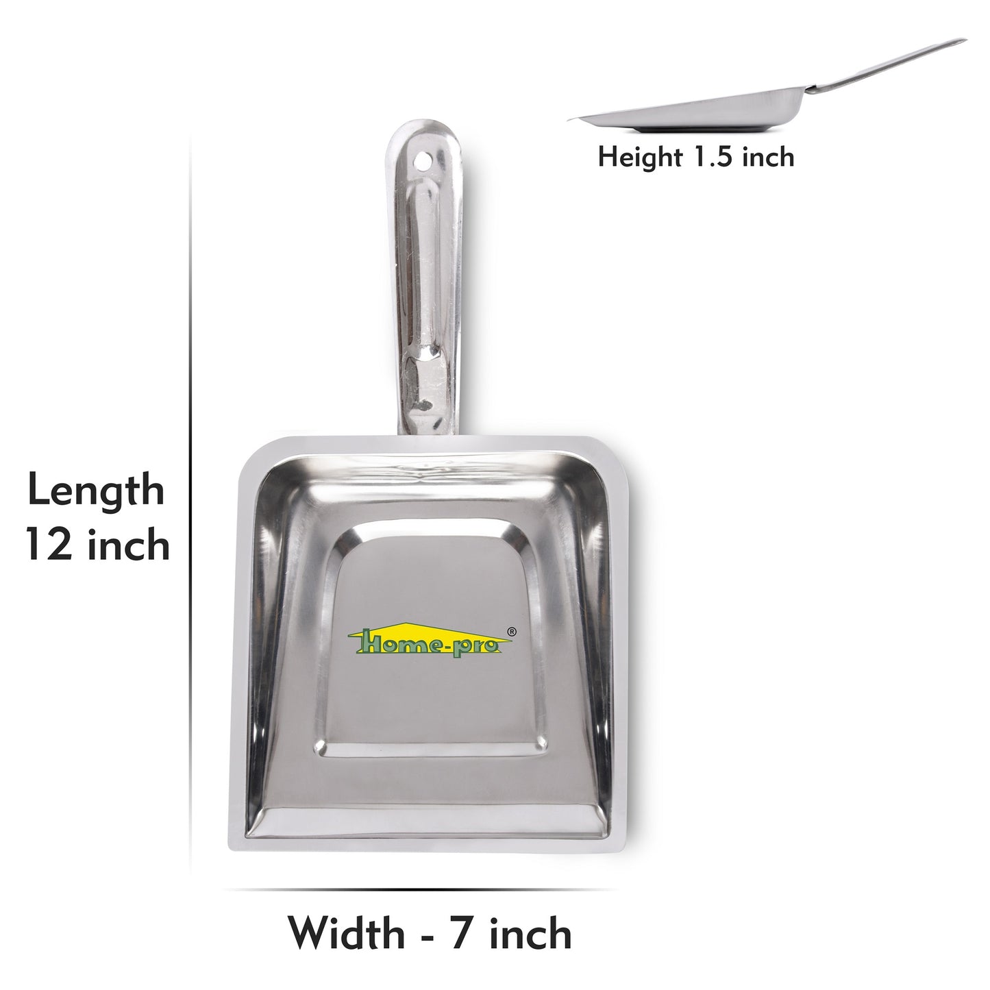 Dustpan | Supdi | Stainless Steel | 12 inch - Homeproindia.com