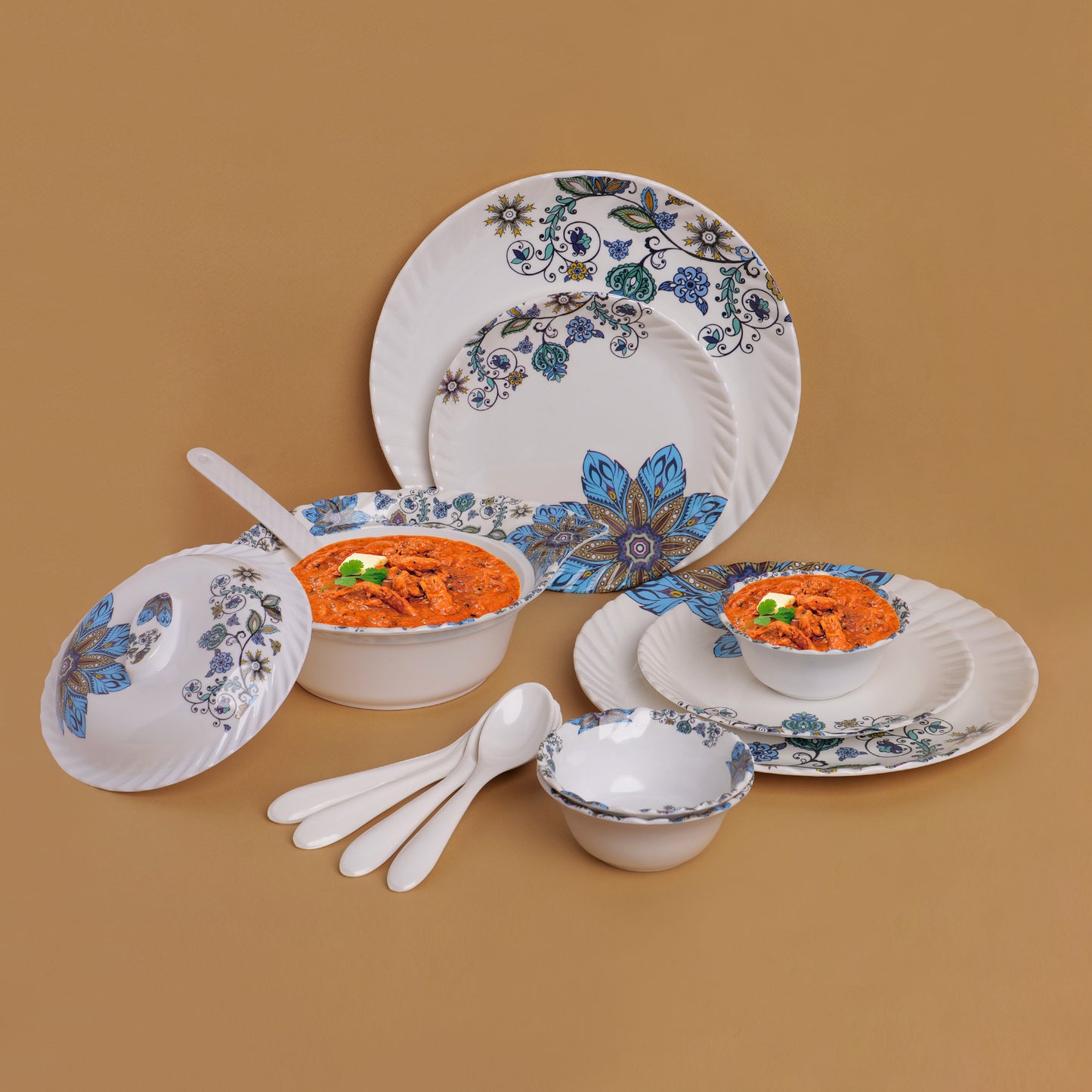 Pigeon 40 Pieces Melamine Dinner and Serving Set - Homeproindia.com
