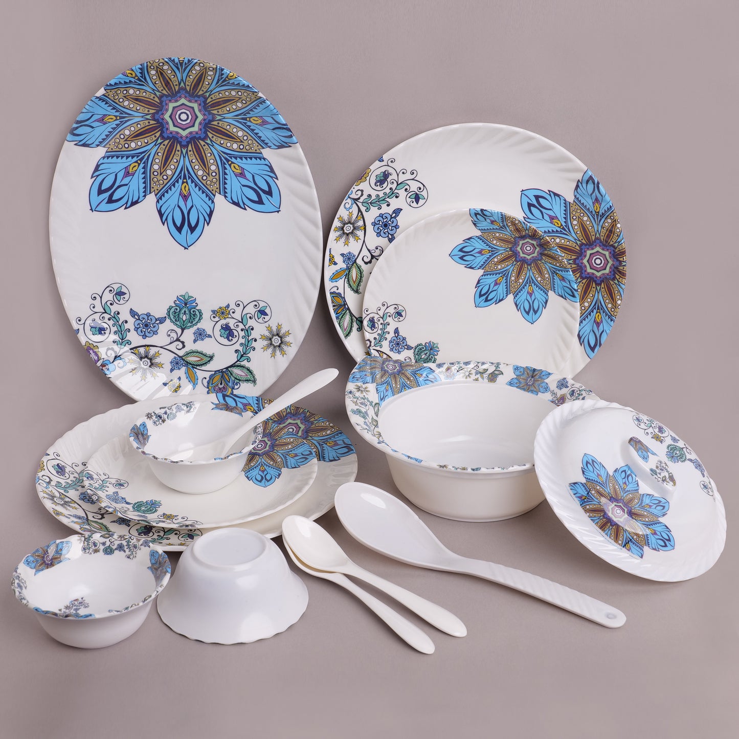 Pigeon 40 Pieces Melamine Dinner and Serving Set - Homeproindia.com
