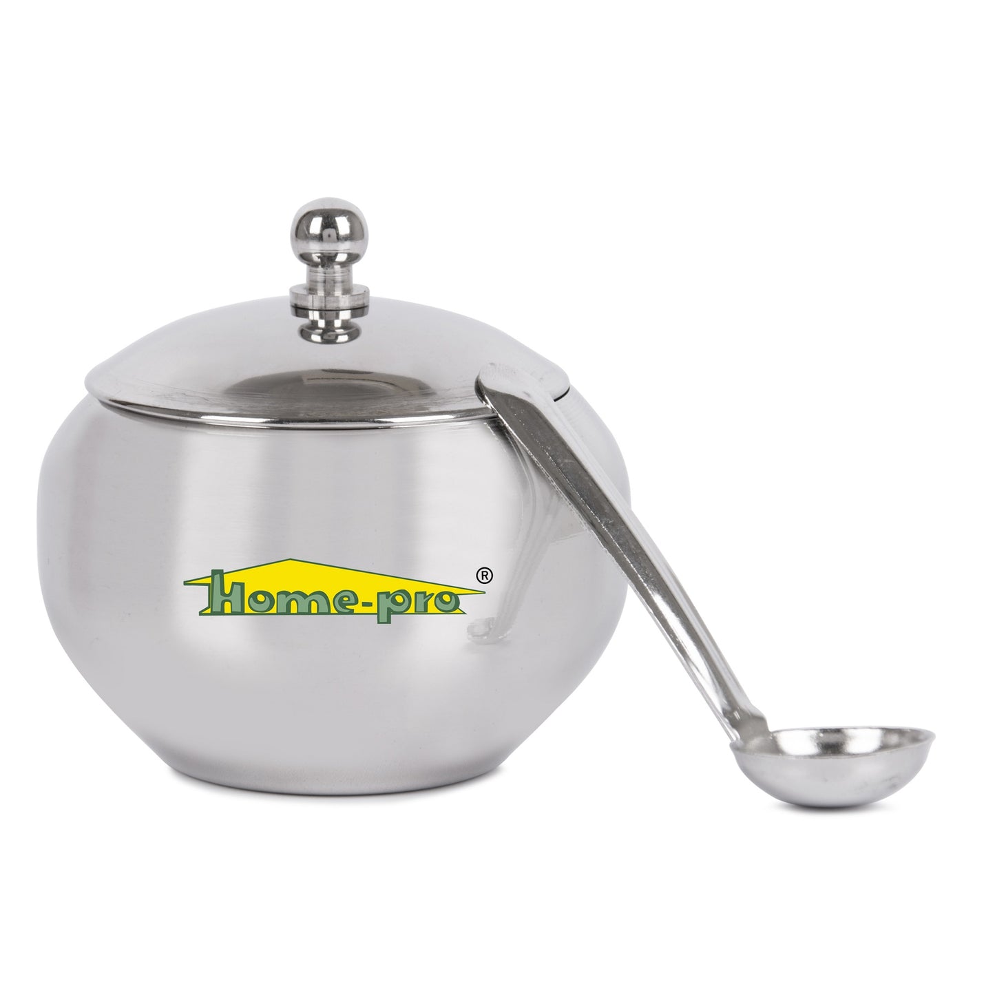 Stainless Steel Orange Ghee Pot With Spoon - Homeproindia.com