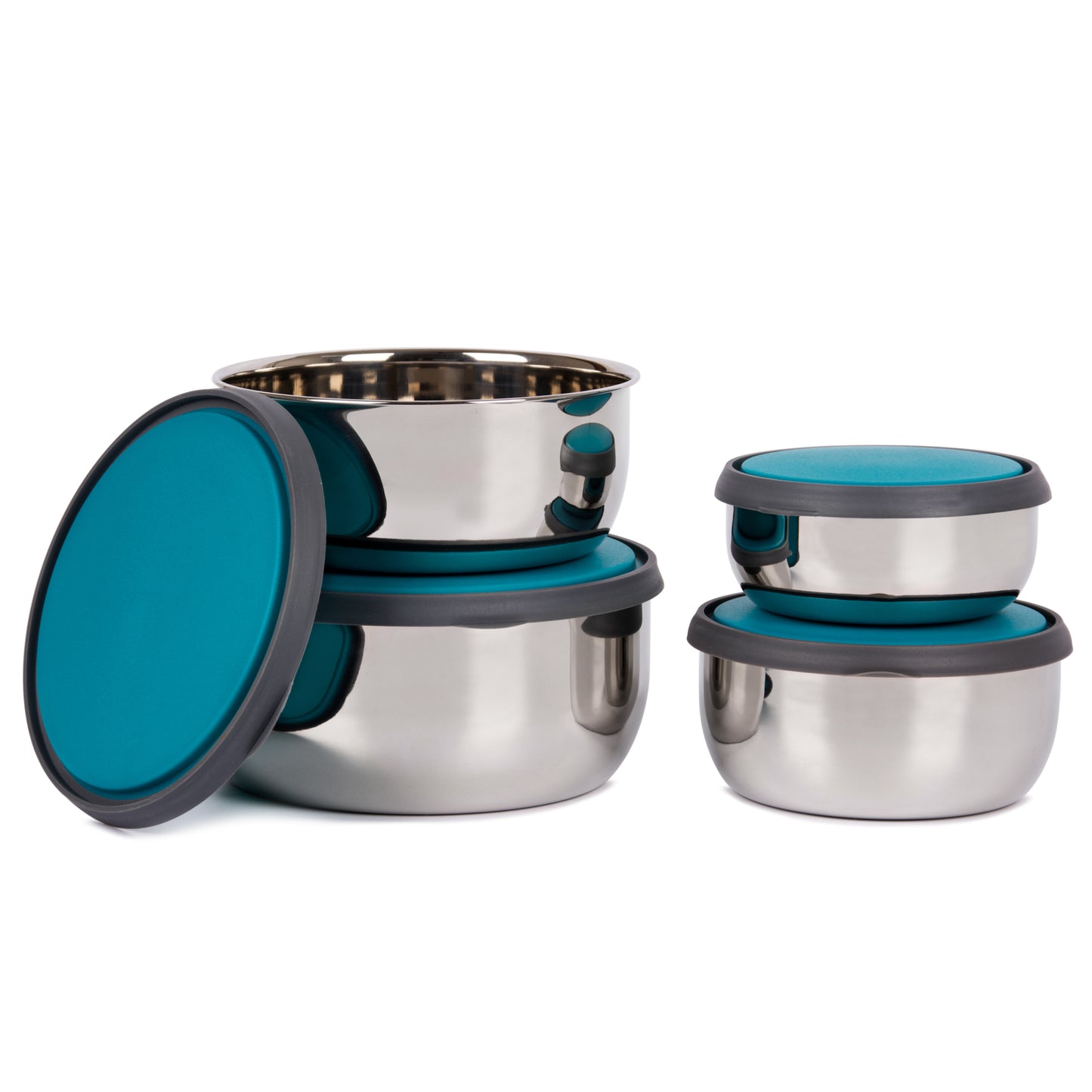 Green Mixing Bowls Set with Lid - Homeproindia.com