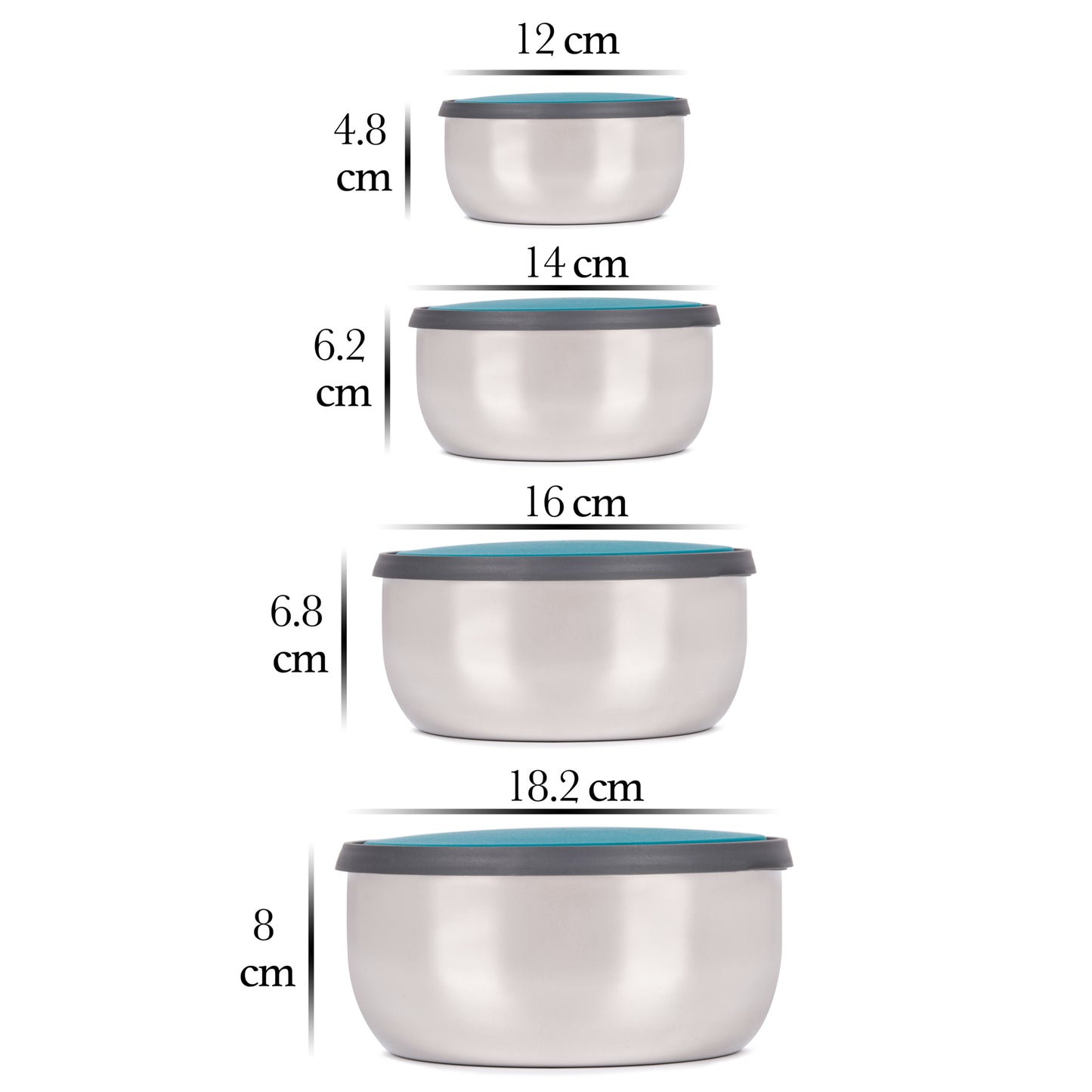 Green Mixing Bowls Set with Lid - Homeproindia.com
