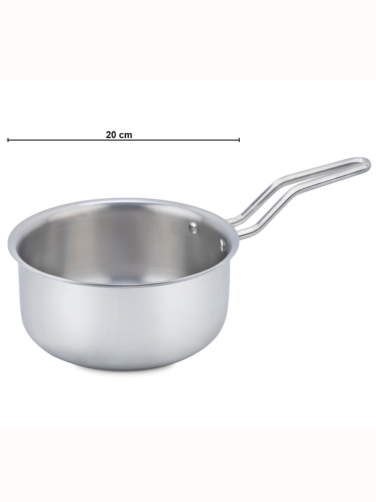 HOME-PRO Triply Stainless Steel Sauce Pan 14cm Diameter Without lid 1.1L Capacity