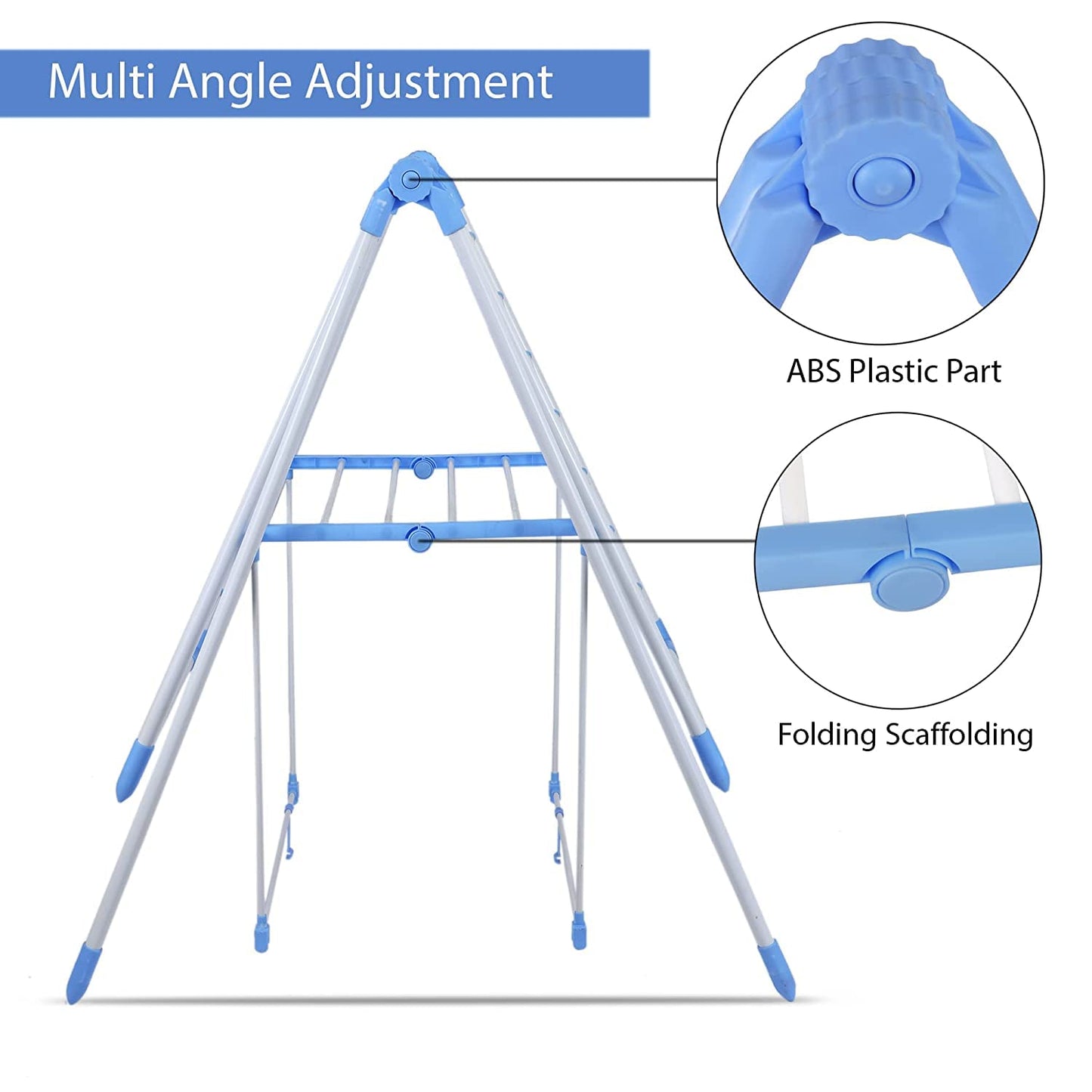 HOME-PRO - Small Cloth Stand | Adjustable Perfect for Indoor and Outdoor Use | Rust-Proof and Durable | Pack of 1 - Homeproindia.com