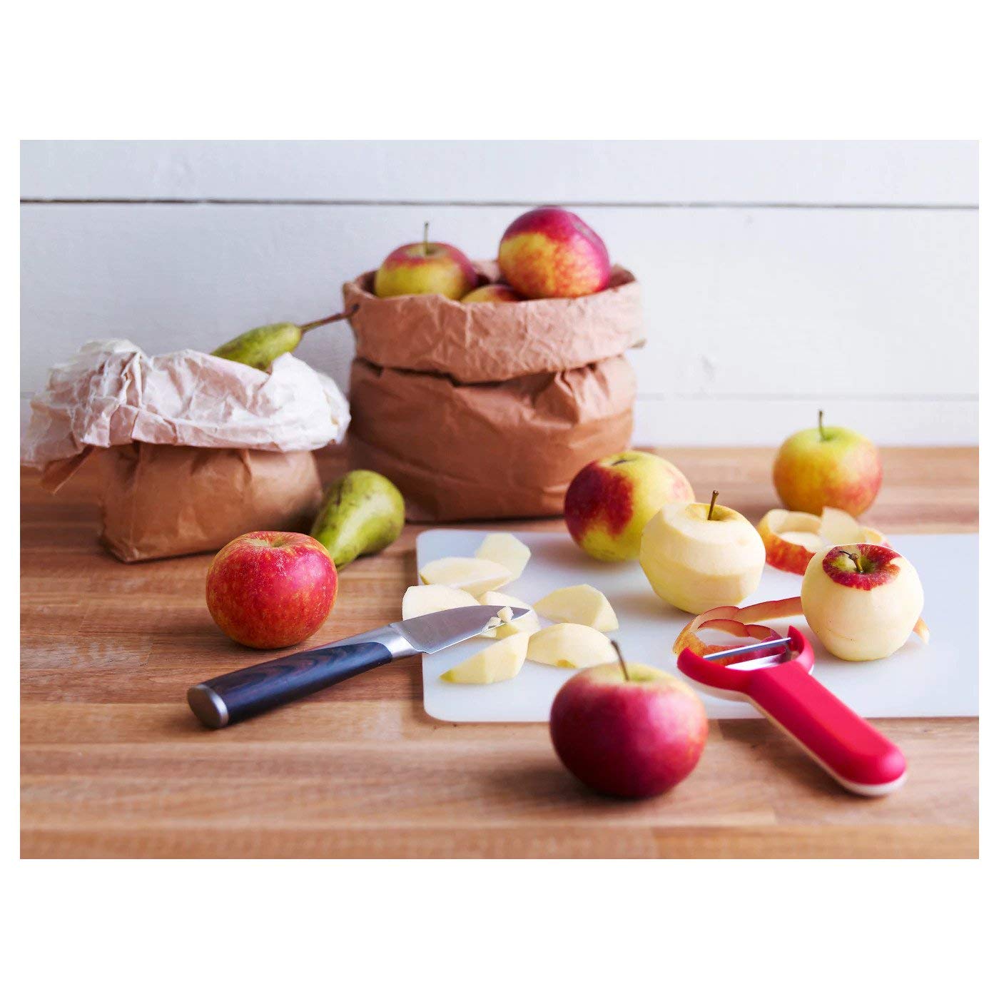 White Chopping Board Virgin Plastic Kitchen Cutting / Chopping Board with Handle - Homeproindia.com