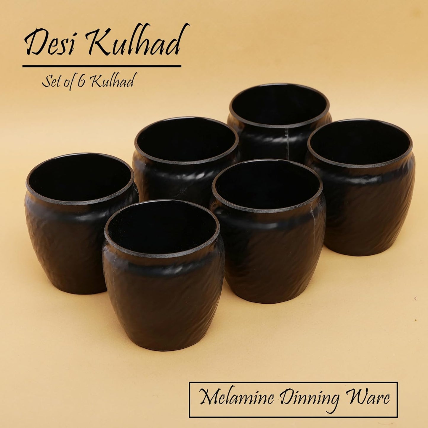 Melamine Kullad or Cup Set of 6 - 300ML Each - Homeproindia.com