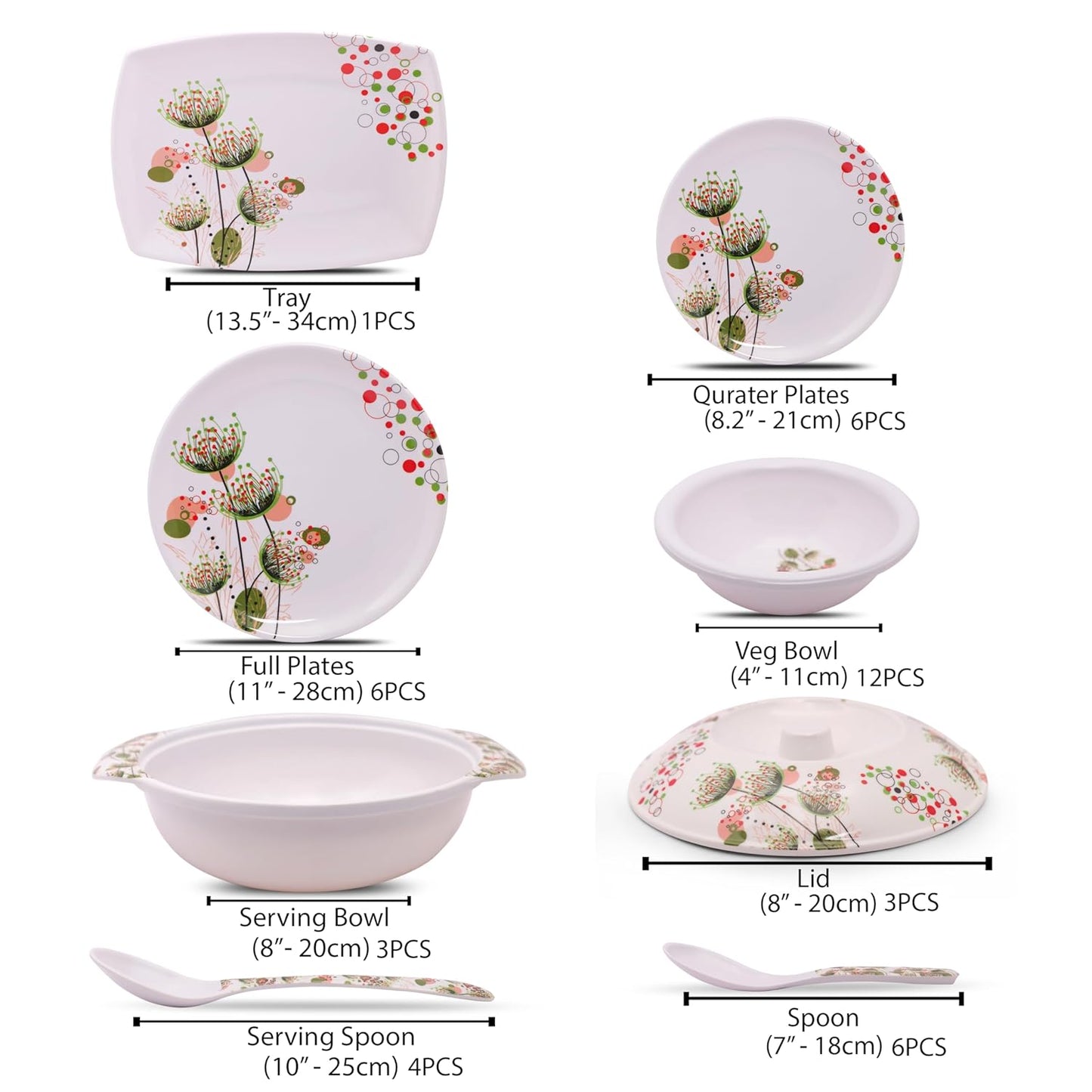 40 Pieces Melamine Dinner Set - Homeproindia.com