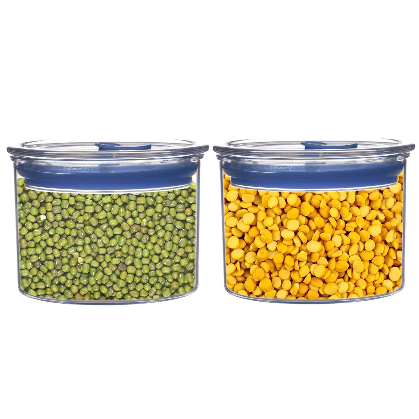 Orio Airtight Transparent Plastic Storage Container Square Blue 500ML - Homeproindia.com