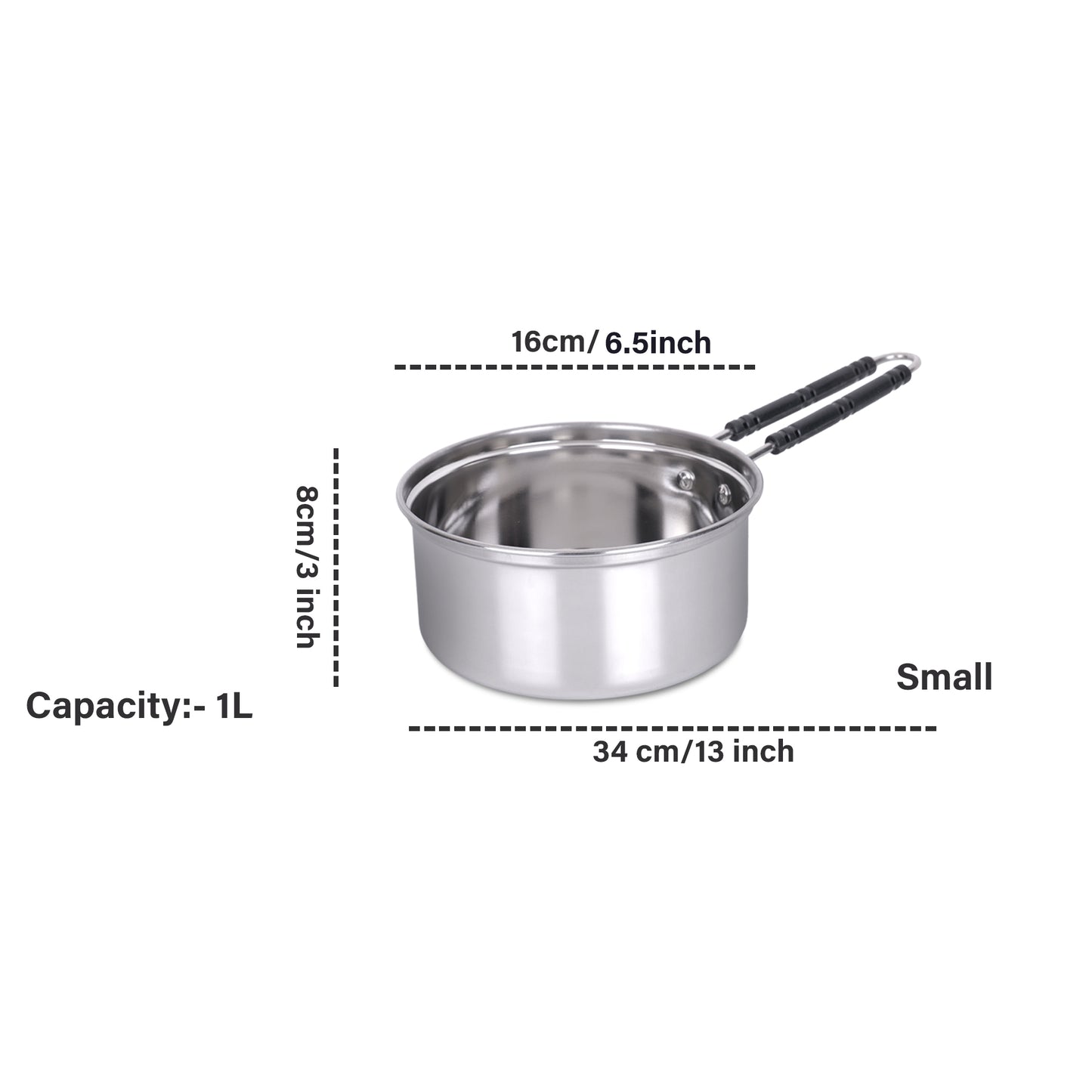 Home-Pro Stainless Steel Sauce Pan/Milk Pan/Tea Pan with Induction Bottom