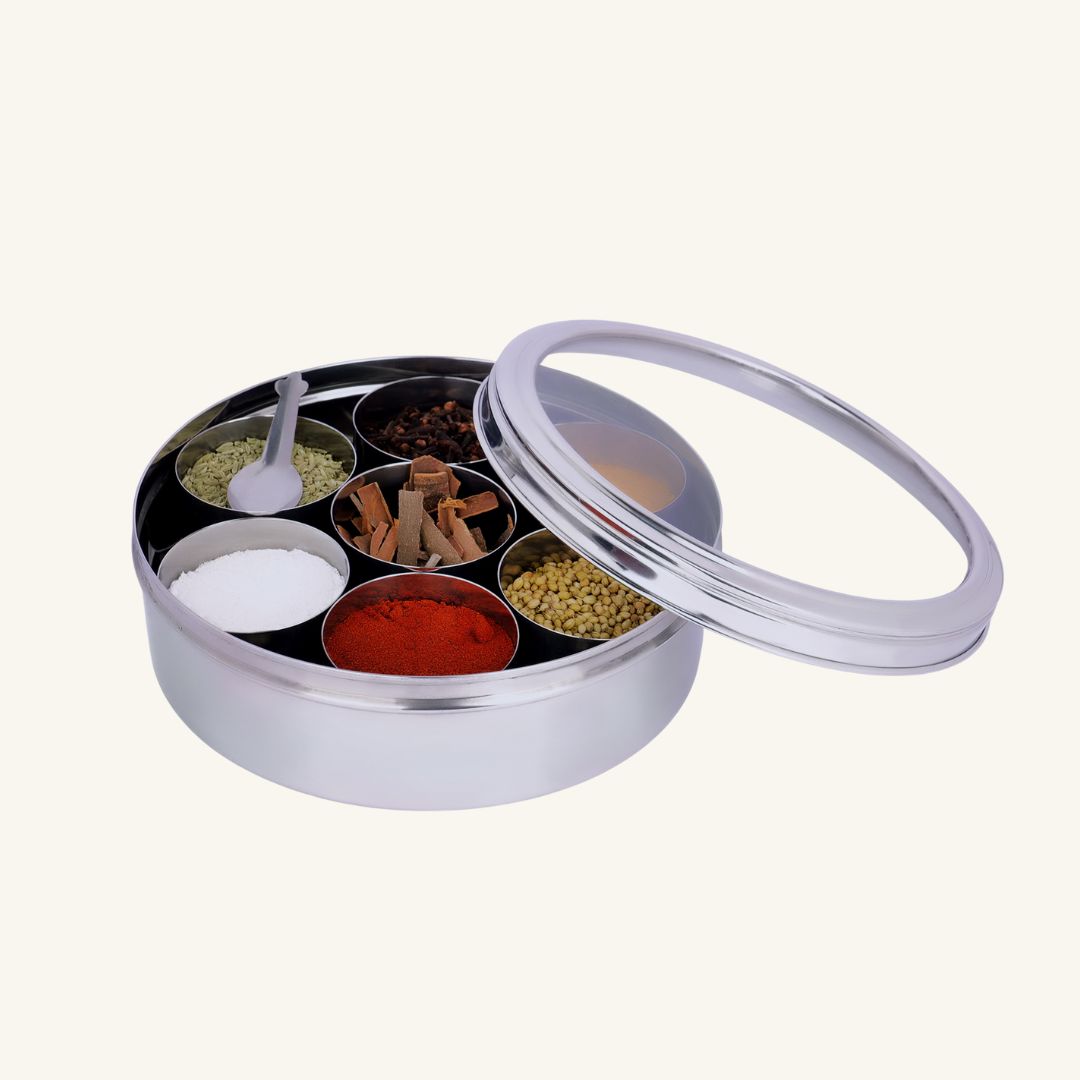Stainless Steel Masala Dabba or Spice Box/Container