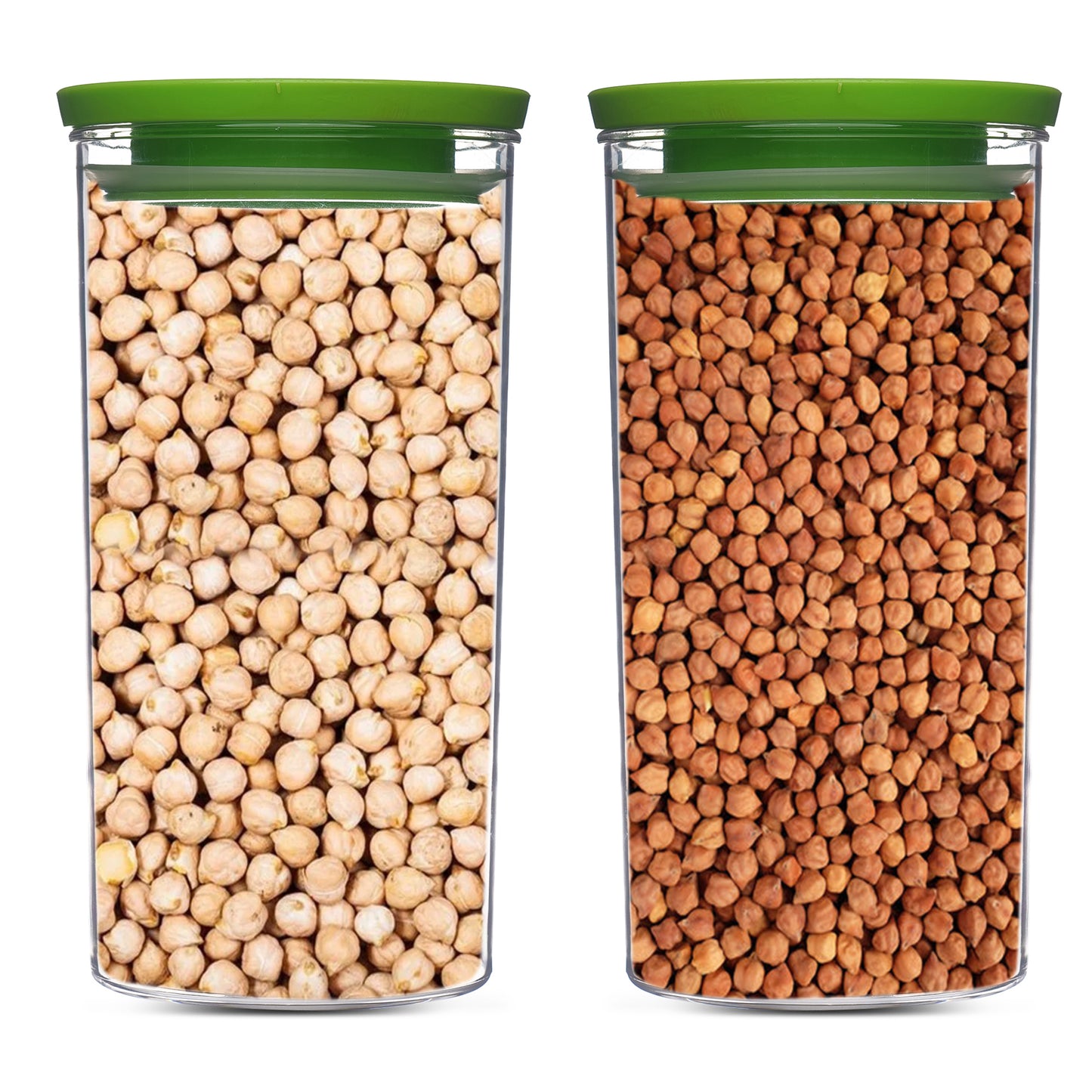 Xecellent Airtight Transparent Plastic Storage Container Green 1400ML - Homeproindia.com