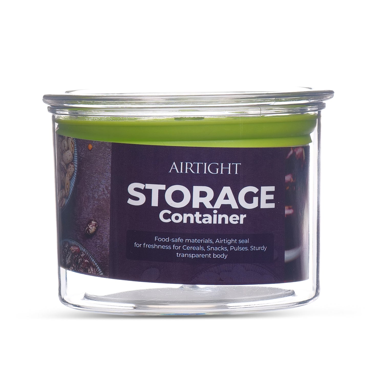 Orio Airtight Transparent Plastic Storage Container Square Green 500ML - Homeproindia.com
