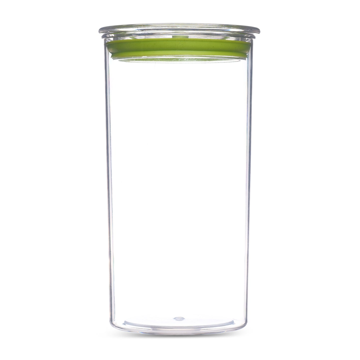 Orio Airtight Transparent Plastic Storage Container Square Green 1400ML - Homeproindia.com