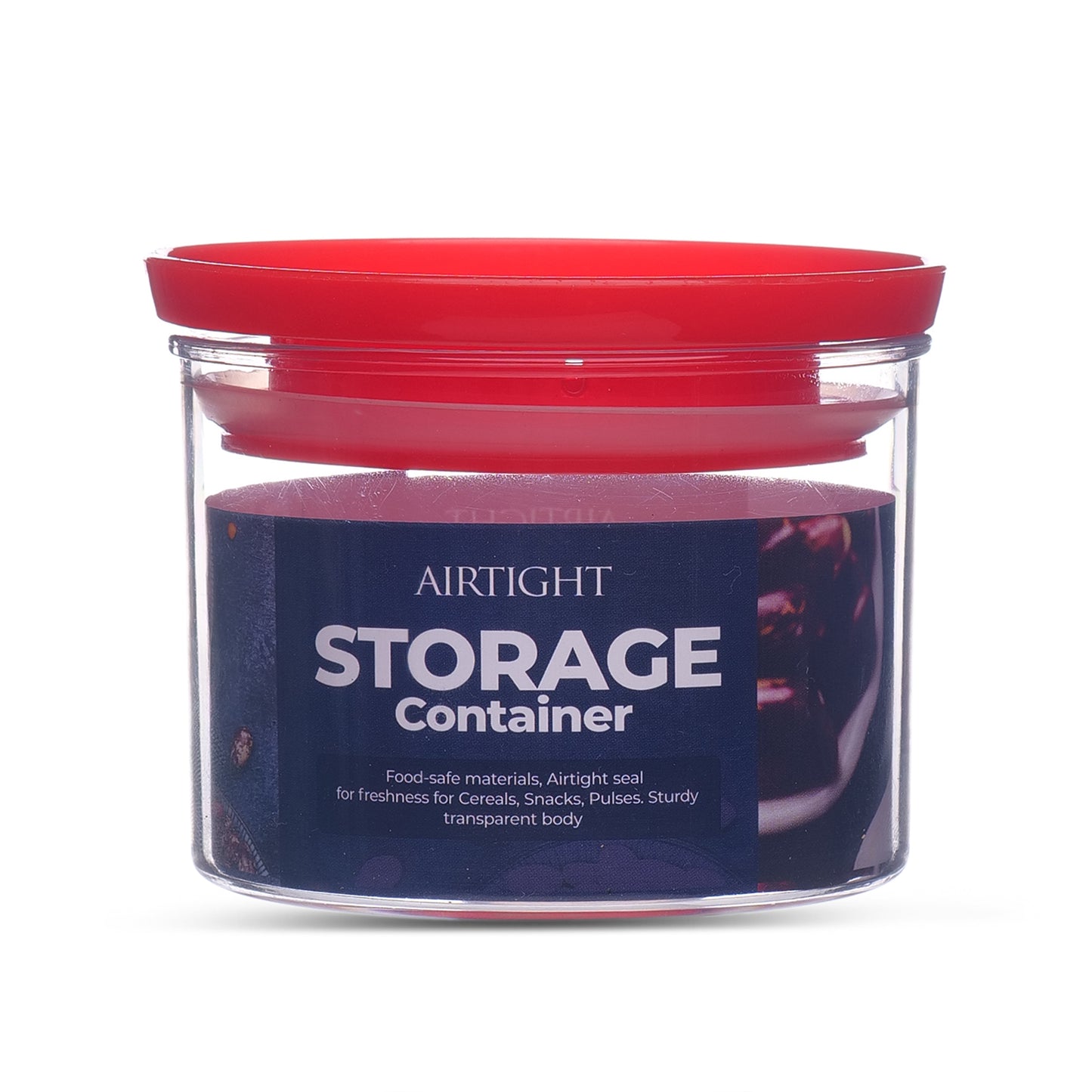 Xecellent Airtight Transparent Plastic Storage Container Red 500ML - Homeproindia.com
