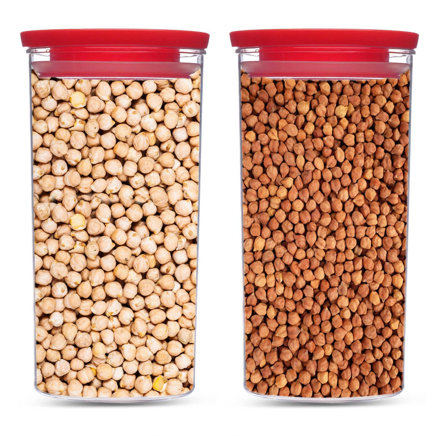 Xecellent Airtight Transparent Plastic Storage Container Red 1400ML - Homeproindia.com