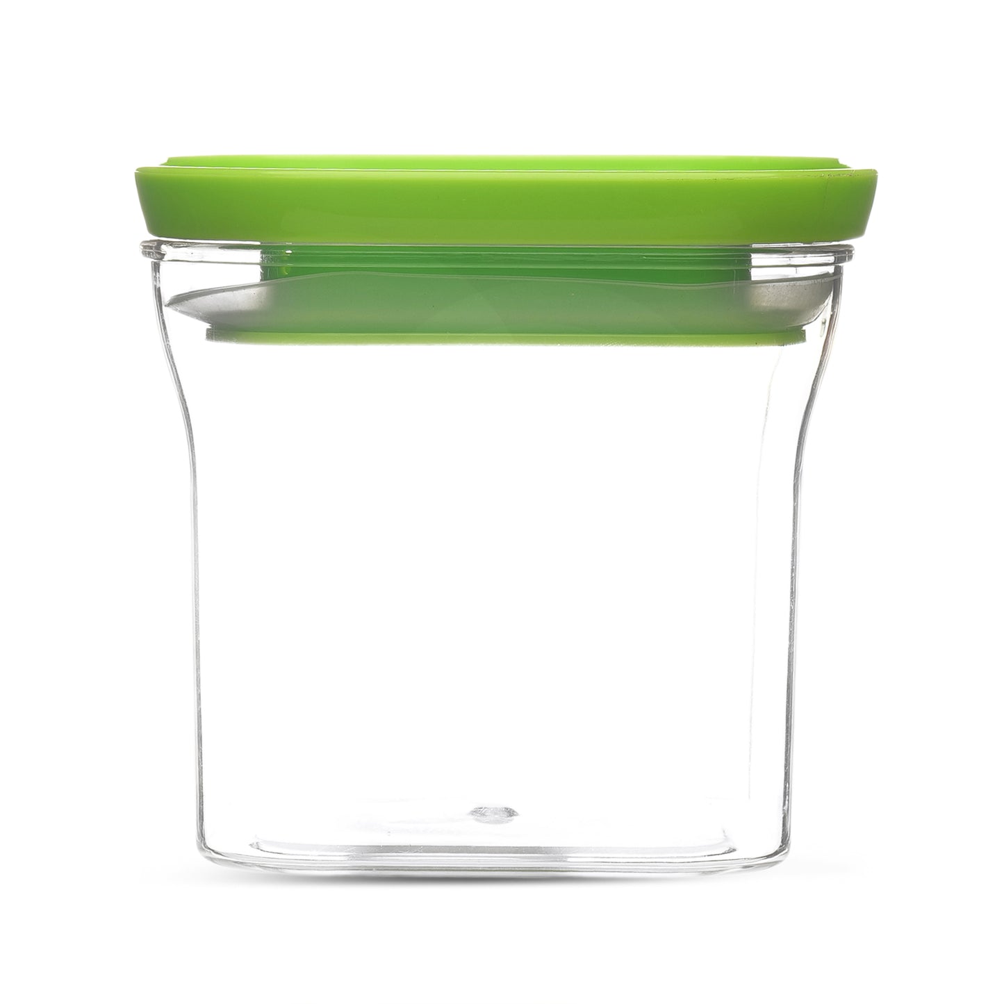 Kitkat Airtight Transparent Plastic Storage Container Square Green 600ML - Homeproindia.com