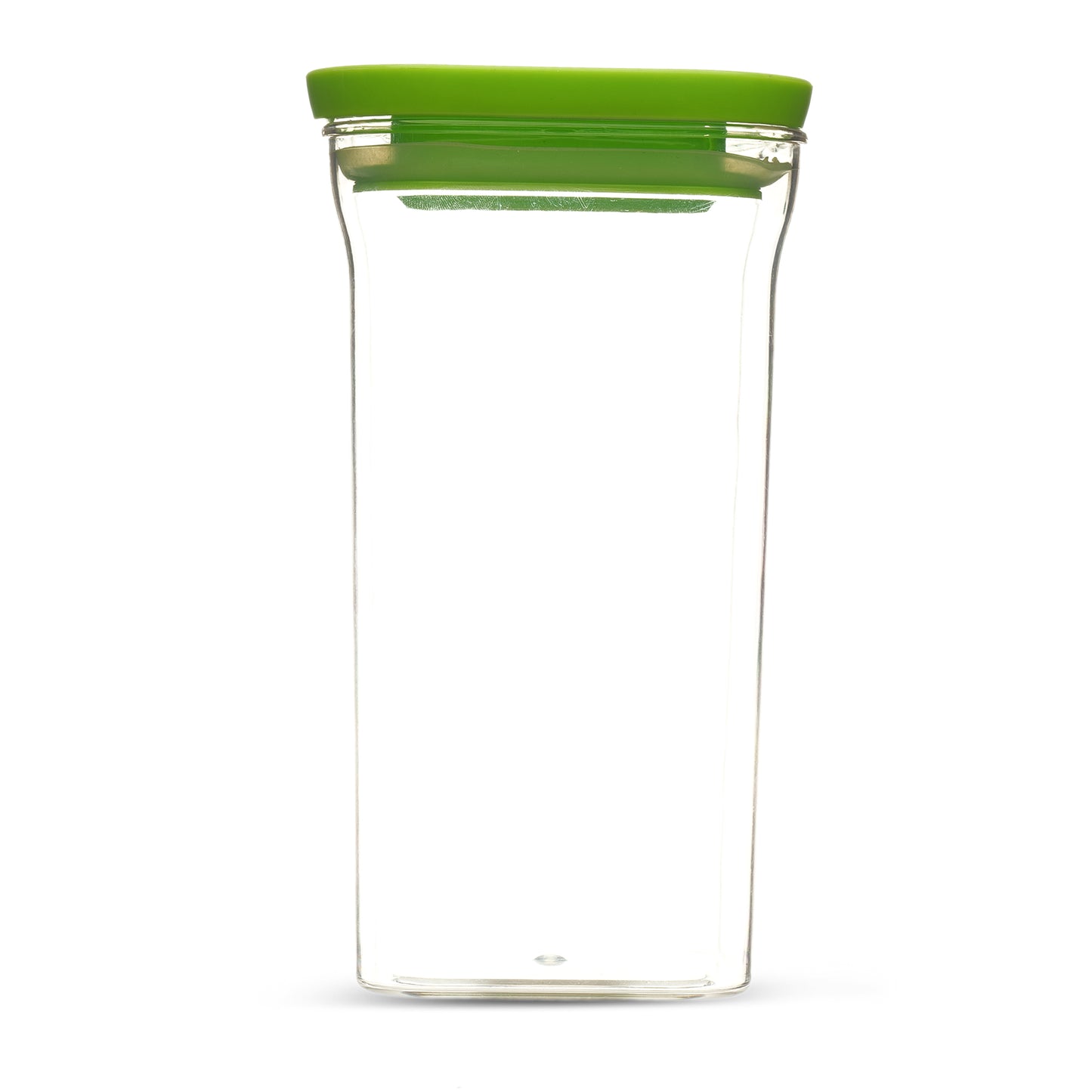 Kitkat Airtight Transparent Plastic Storage Container Square Green 1100ML - Homeproindia.com