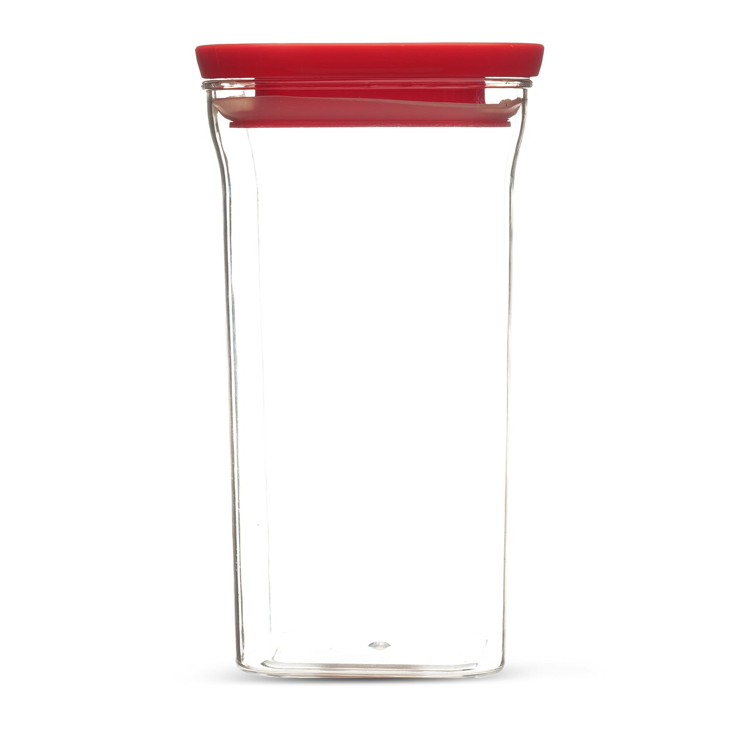 Kitkat Airtight Transparent Plastic Storage Container Square Red 1100ML - Homeproindia.com