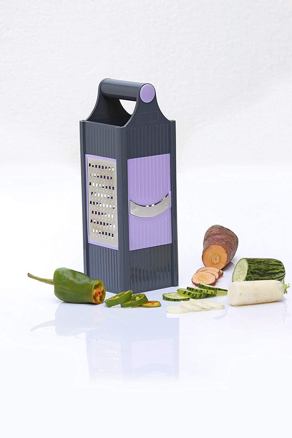 Multipurpose 4 in 1 Stainless Steel Blades Grater and Slicer - Homeproindia.com