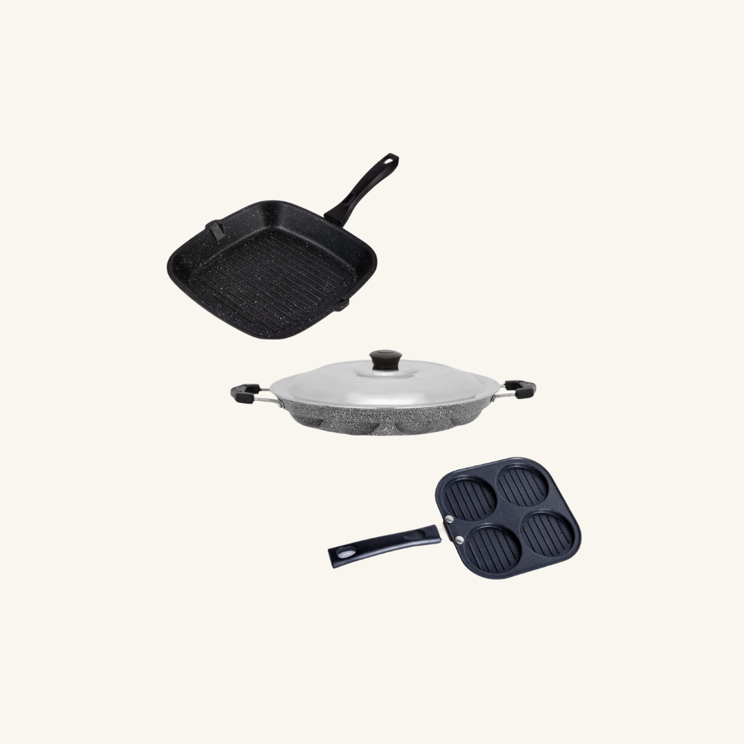 Grill Pan , Uttapam & Silver Appam Combo