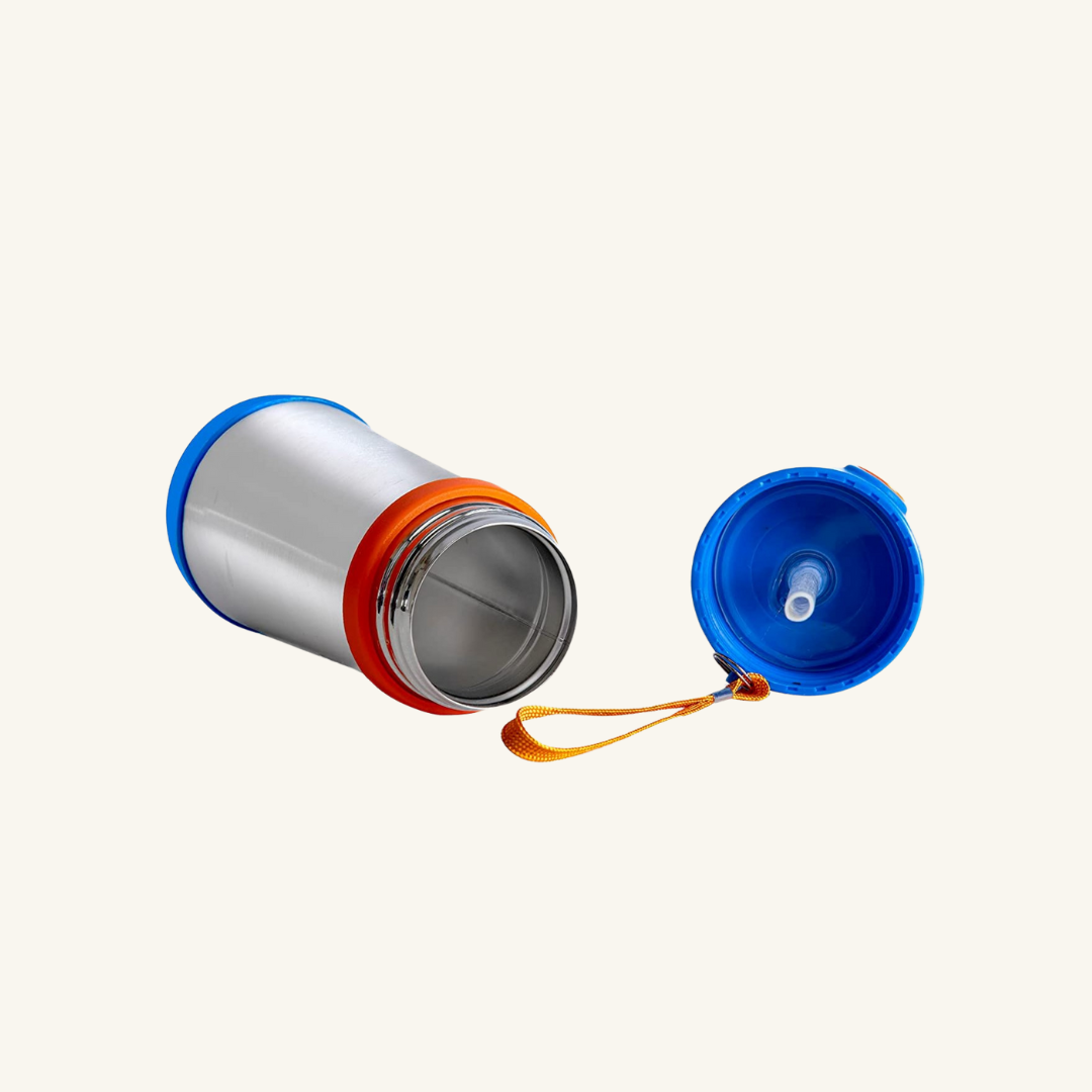 Stainless Steel Blue Insulated Baby Vacuum Bottle 350ml