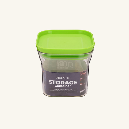 Fabio Airtight Transparent Plastic Storage Container Square Green 600ML