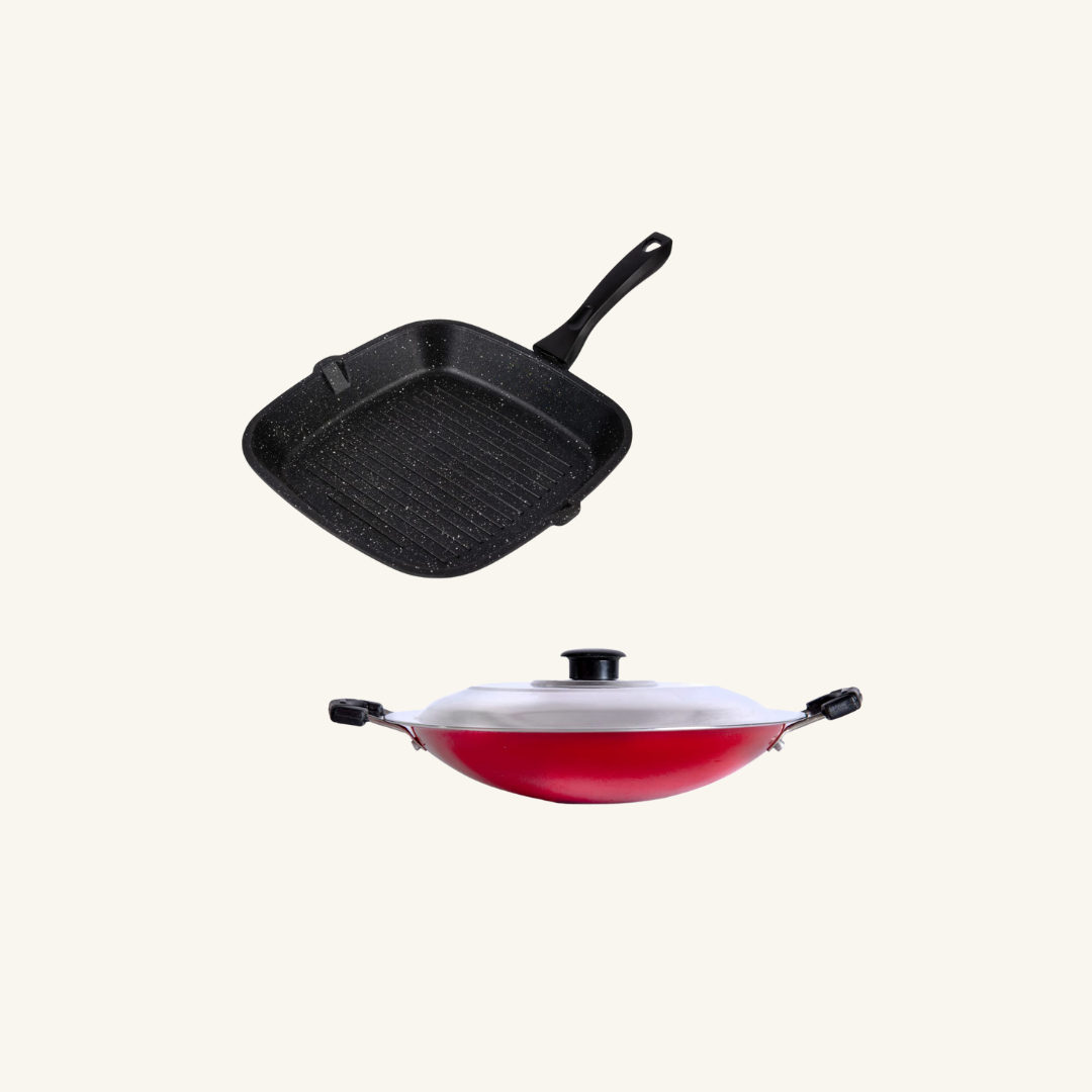 Grill Pan & Red Appa Chetty Combo