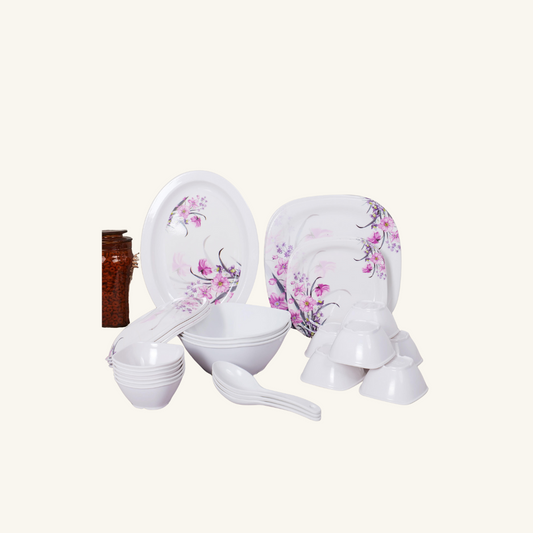 Glamour 34 Pieces Melamine Dinner Set