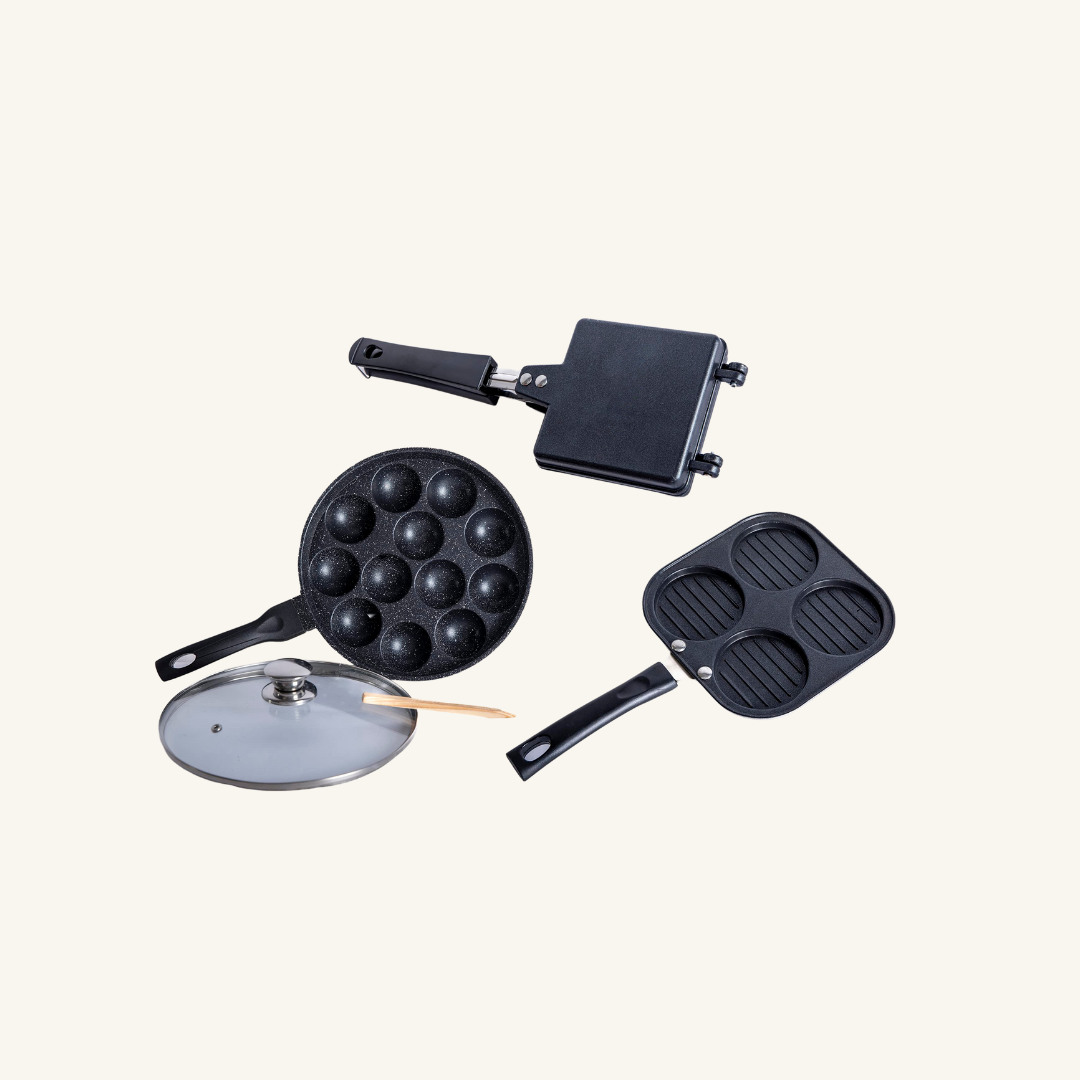 Non Stick Appam with glass lid, Uttapam, Bread Toaster