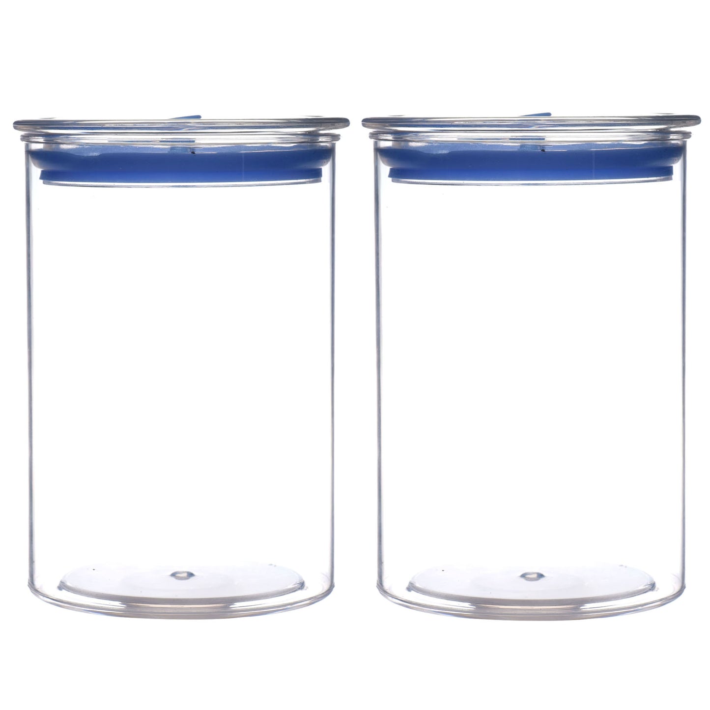 Orio Airtight Transparent Plastic Storage Container Square Blue 900ML - Homeproindia.com
