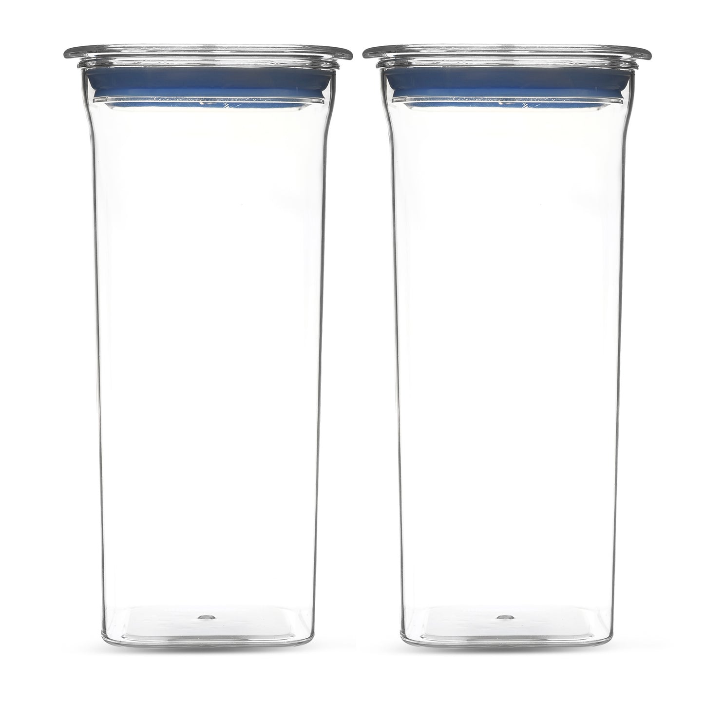 Fabio Airtight Transparent Plastic Storage Container Square Blue 1500ML - Homeproindia.com
