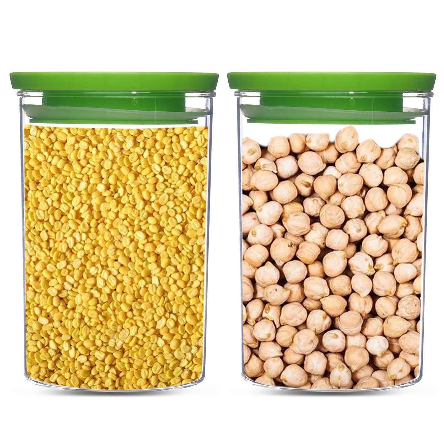 Xecellent  Airtight Transparent Plastic Storage Container Green 900ML - Homeproindia.com