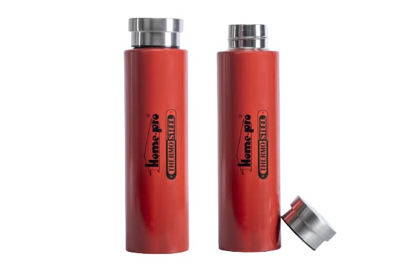 800ml Vacuum Steel Water Red Bottle - Homeproindia.com