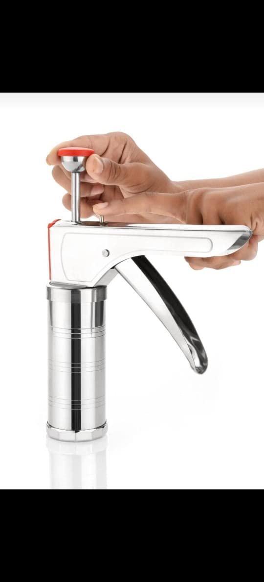 Stainless Steel Kitchen Press Sev Sancha with 15 Different Types of Jalies - Homeproindia.com