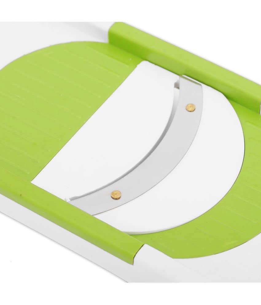 Green Multipurpose 6 in 1 Stainless Steel Blades Grater and Slicer - Homeproindia.com