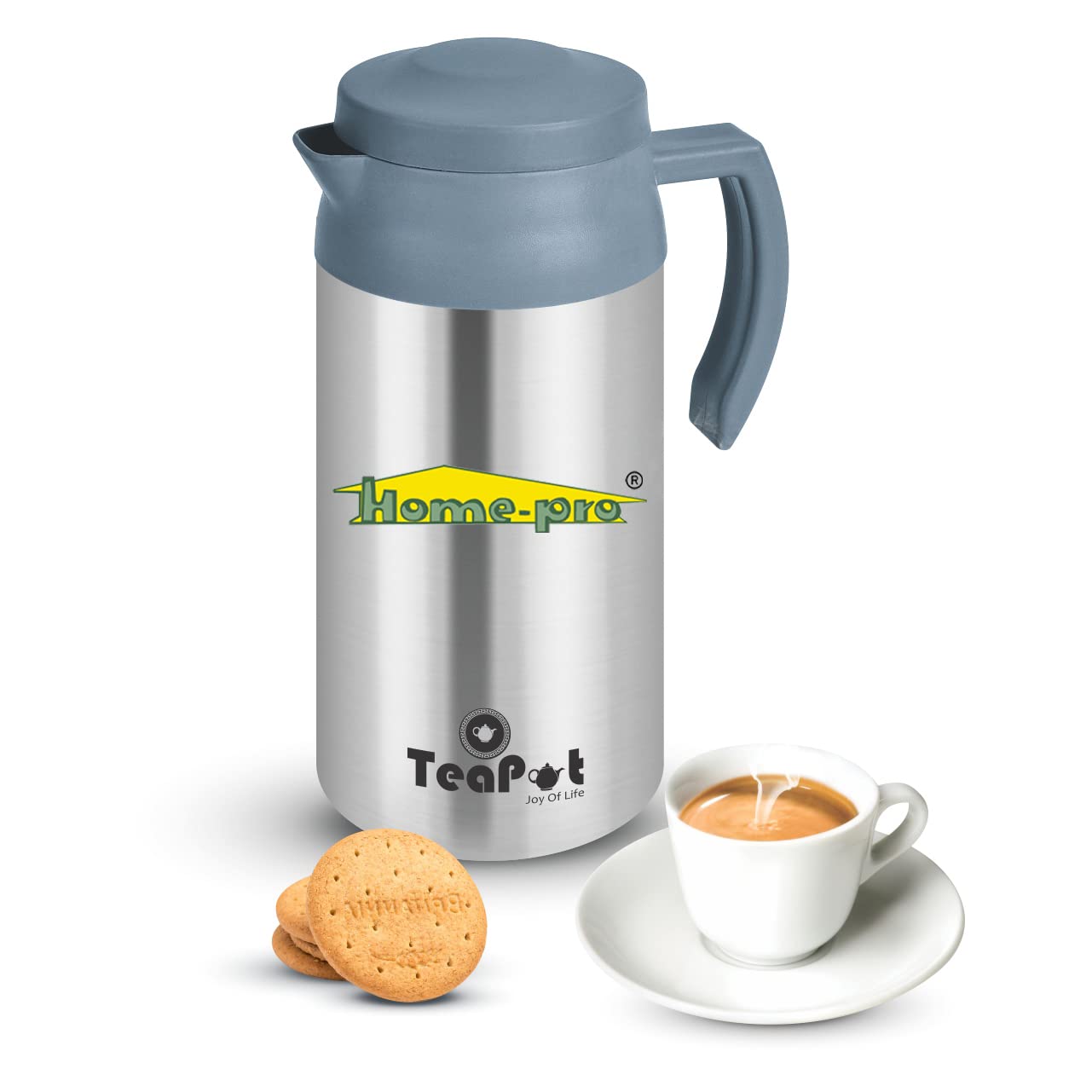 Tea Pot | Vacuum Insulated Pot | Stainless Steel | Leak Proof | Ideal for Hot & Cold Both uses - Homeproindia.com
