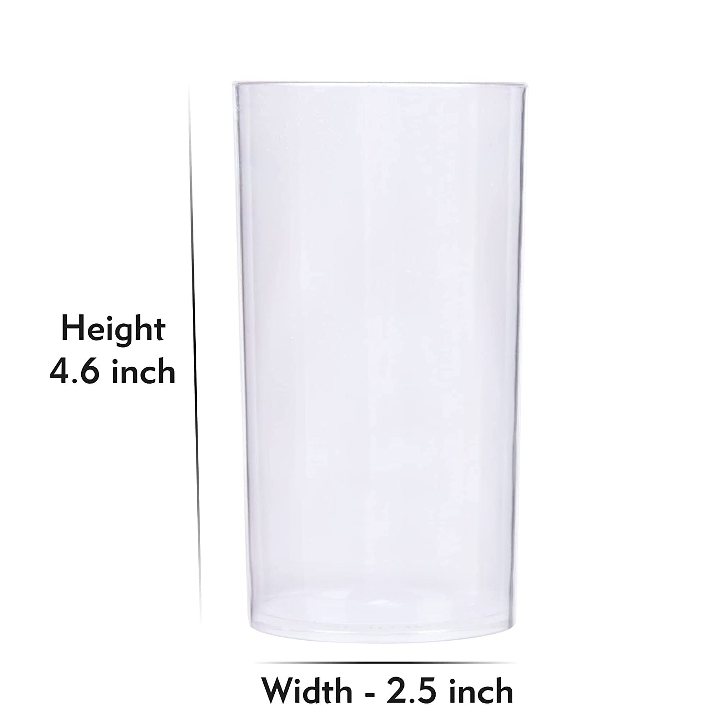 Transparent Plastic Glass Set Set of 6 - Homeproindia.com