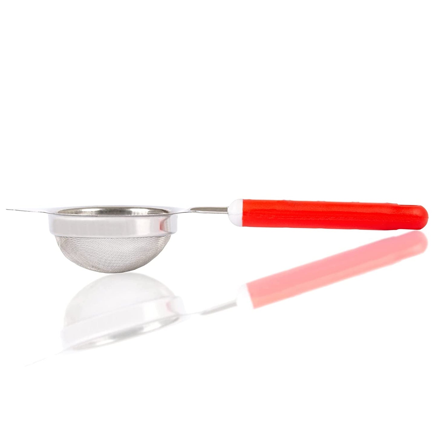 Tea Strainer| Stainless Steel Filter | Chalni Kitchen Tool | Red Pack of 2 - Homeproindia.com
