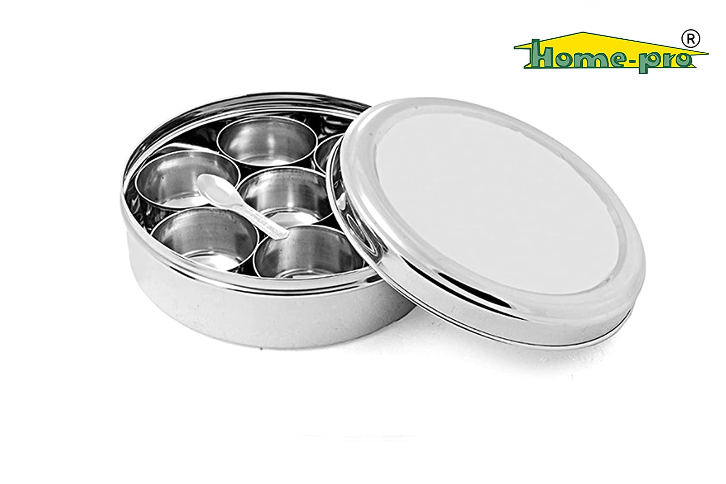 Masala Dabba Stainless steel Spices Container 18 CM - Homeproindia.com