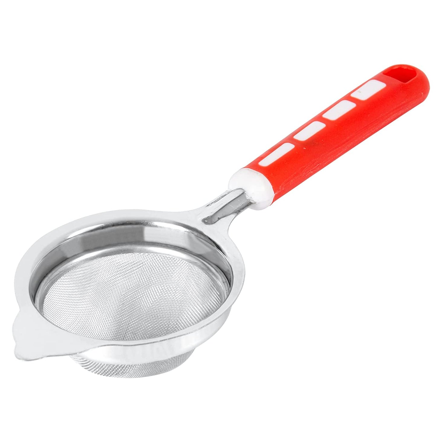 Tea Strainer| Stainless Steel Filter | Chalni Kitchen Tool | Red Pack of 3 - Homeproindia.com