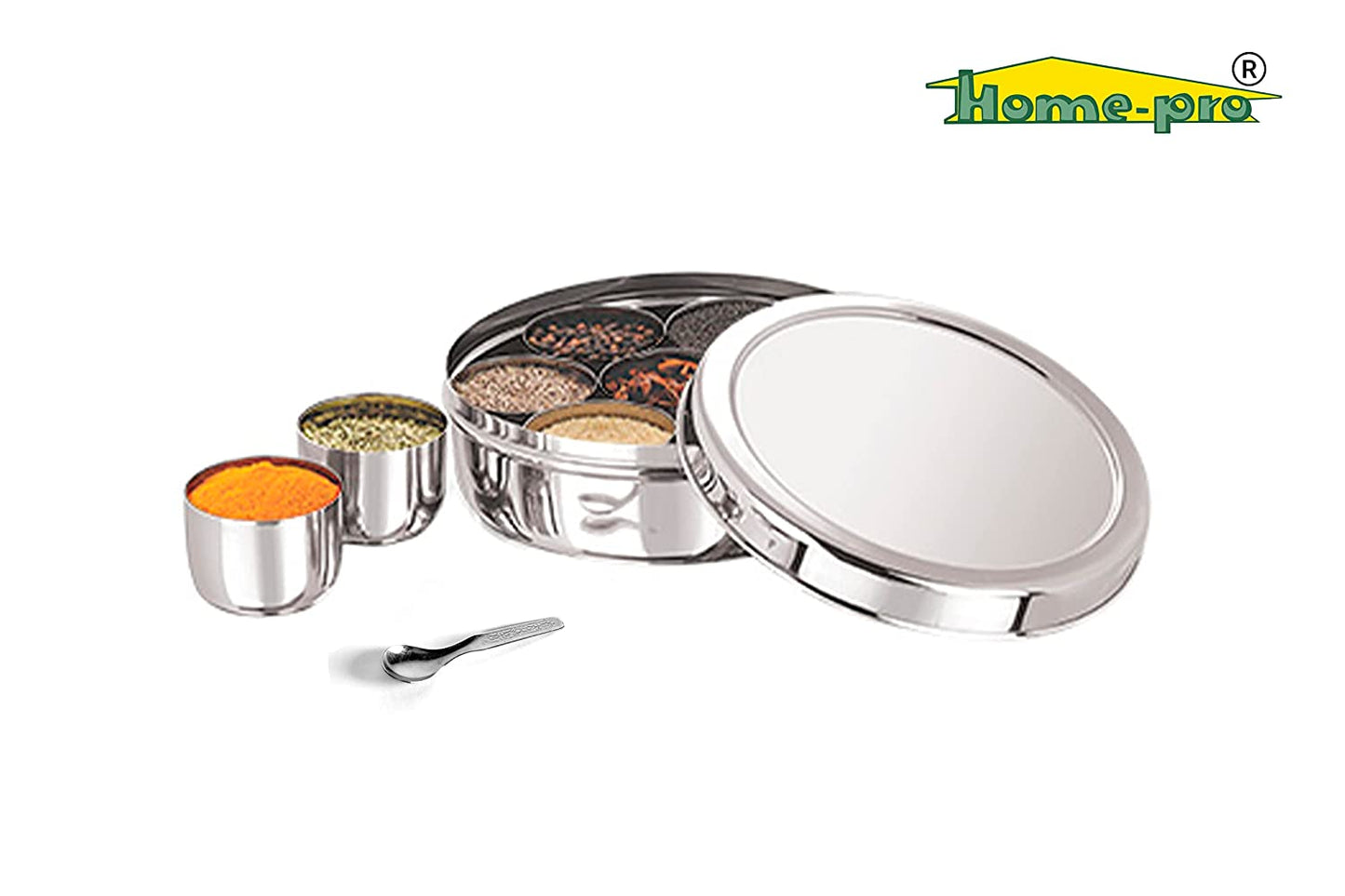 Masala Dabba Stainless steel Spices Container 22 CM - Homeproindia.com