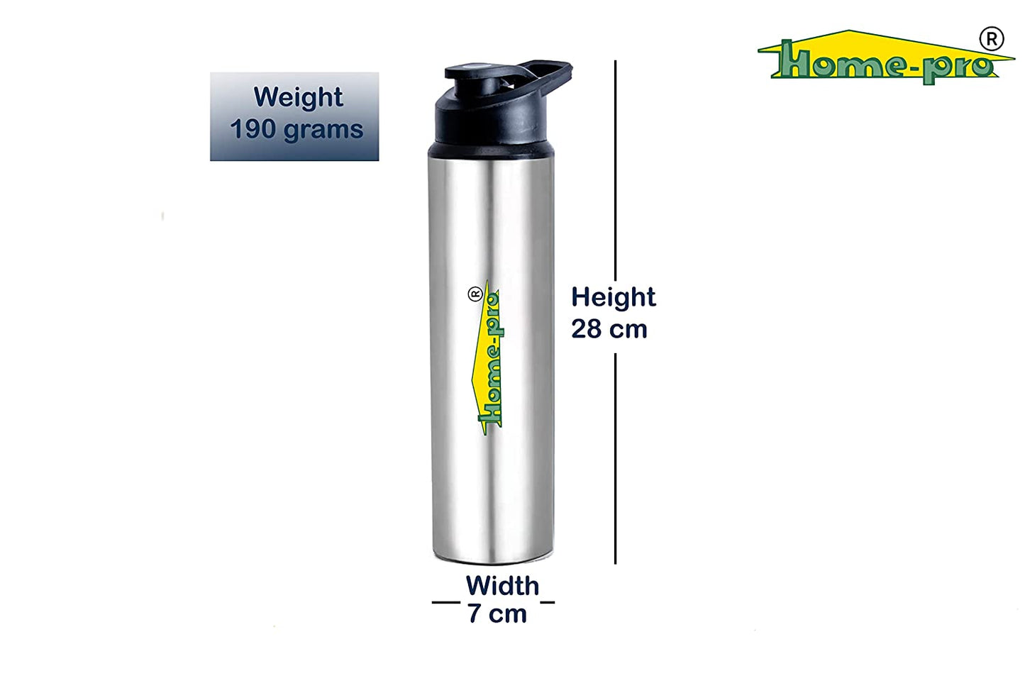 Stainless Steel Sipper 1000ml bottle Pack of 2 - Homeproindia.com