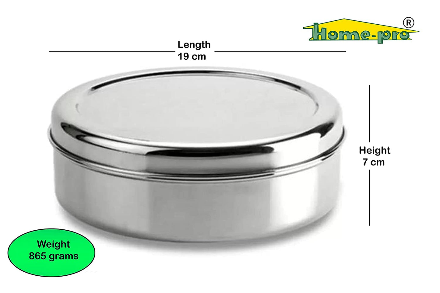Masala Dabba Stainless steel Spices Container 18 CM - Homeproindia.com