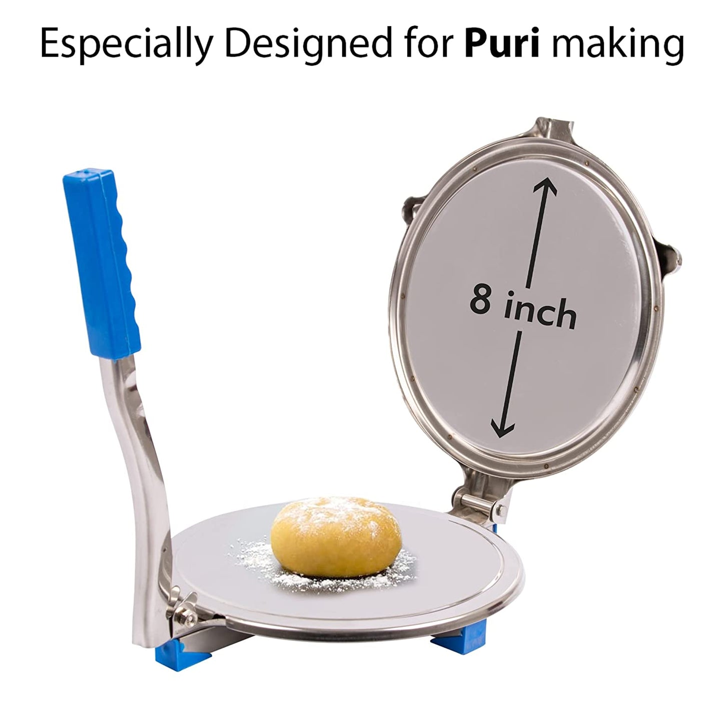 Puri Maker Stainless Steel 8 Inch - Homeproindia.com